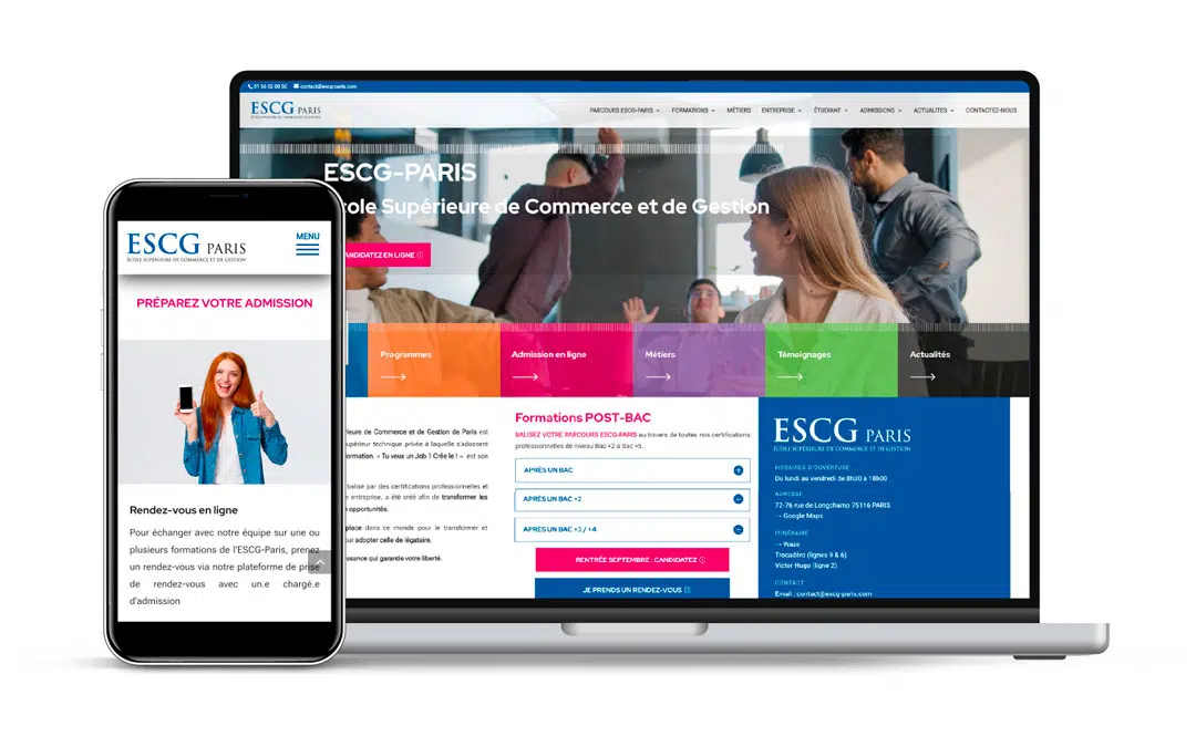 Refonte du site ESCG Paris